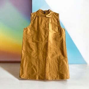 Linda Allard- Ellen Tracy Blouse Tunic Top Size 8 - 100% Silk- Collar Sleeveless